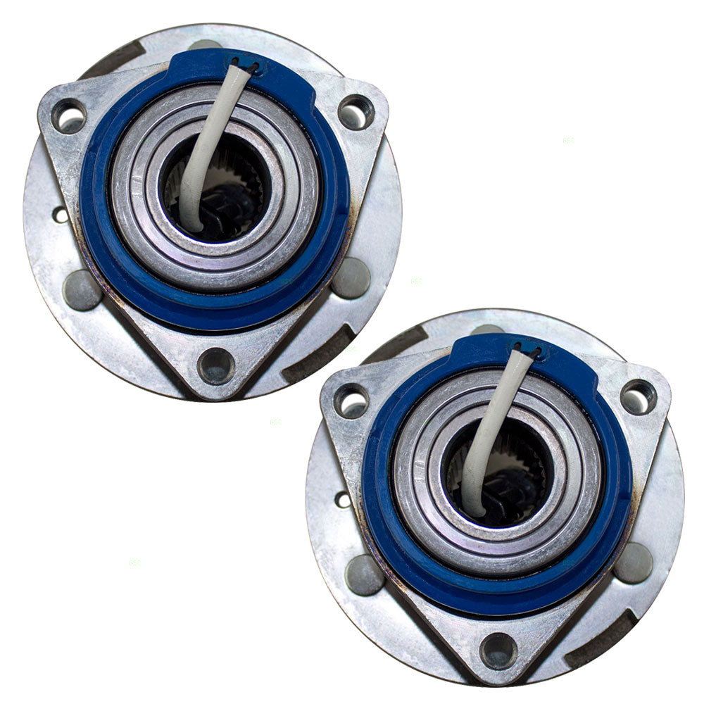 Brock Replacement Set Rear Hub & Bearing Compatible with 2005-2011 STS RWD 2004-2009 SRX with ABS 6 Lug Wheel 89047639