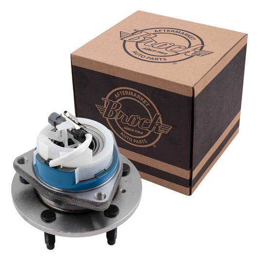 Brock Driver Left or Passenger Right Wheel Hub/Bearing Assembly Kit with Plastic and Stainless Sensor Wire Clips Compatible With 1997-2016 GM with ABS – Rear For 2001-2005 GM Minivan AWD 1087-1680A