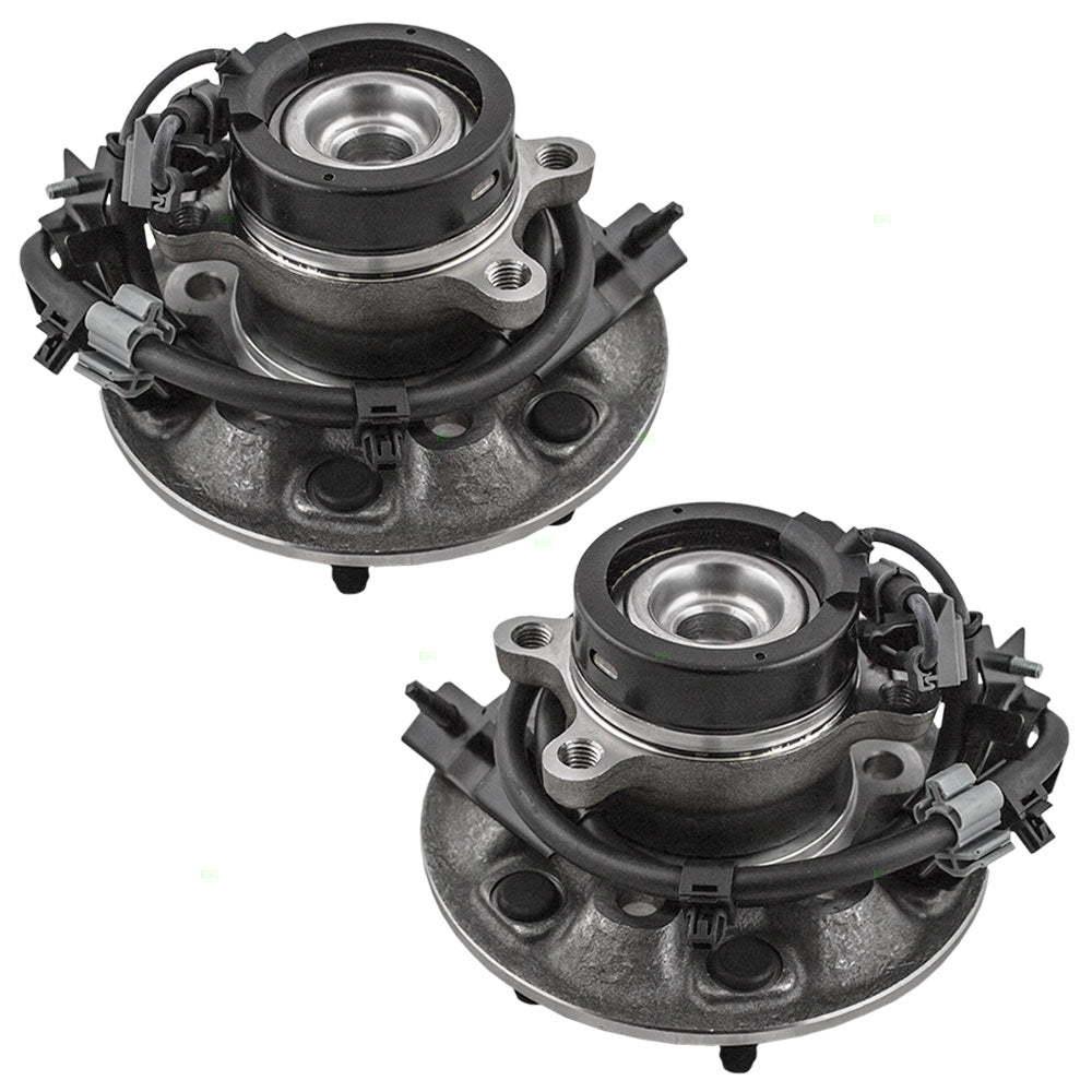 Brock Replacement Set Front Hubs and Wheel Bearings Compatible with 2004-2008 Colorado Canyon 2006-2008 i-Series Pickup Truck 2-Wheel Drive ABS