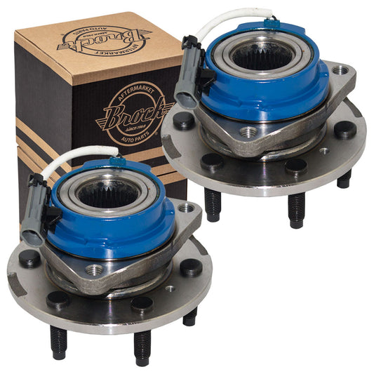 Brock Replacement Set Front Hub and Wheel Bearing Assemblys Compatible with Montana SV6 Uplander Terraza Relay 25999685 513236