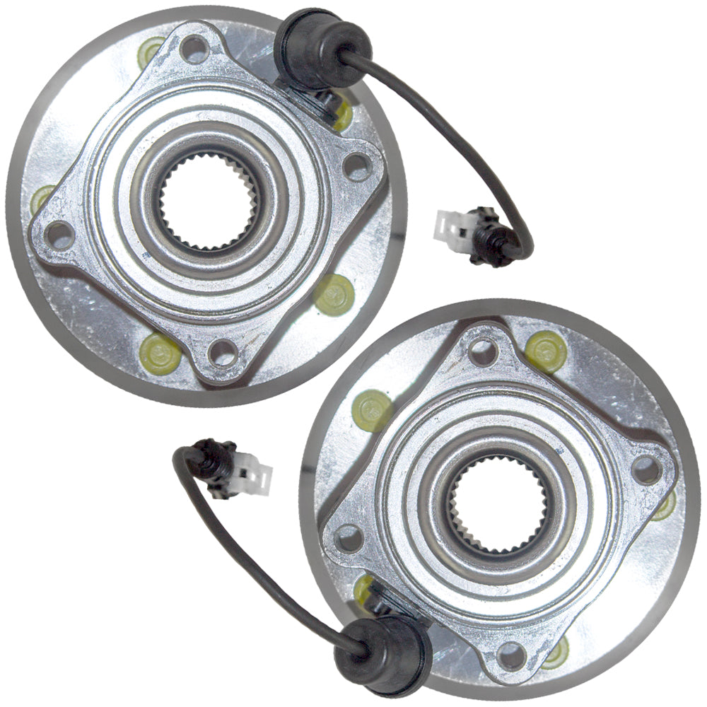 Brock Replacement Set Rear Hubs and Wheel Bearings Compatible with Captiva Sport Equinox Torrent Vue XL-8