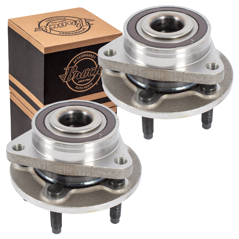 Brock Replacement Set Front Hubs and Wheel Bearings for 2011-2015 Cruze 2016 Cruze Limited with 15" Rotors 13500571 HA590402