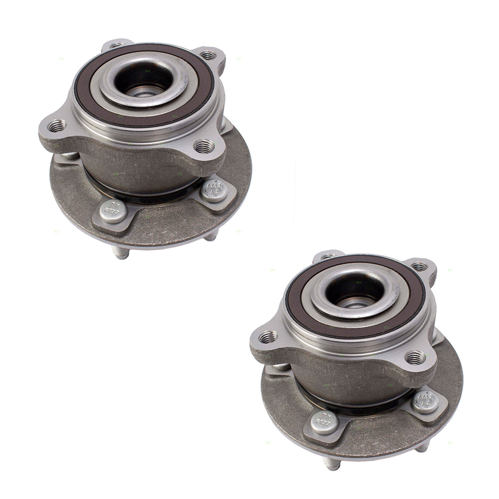 Brock Replacement Set Rear Hubs and Wheel Bearings Compatible with 2011-2015 Cruze 2016 Cruze Limited 13500573