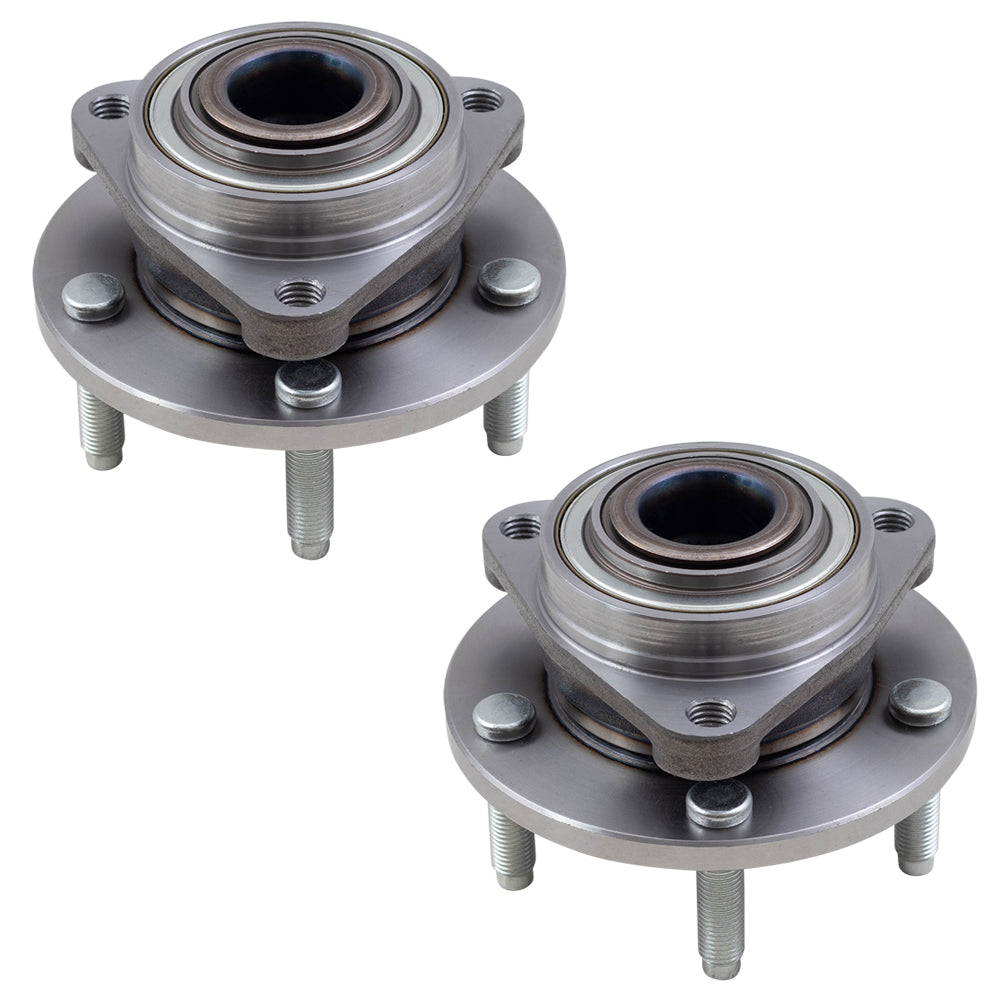 Brock Replacement Set Front Hubs and Wheel Bearings Compatible with 2006-2008 HHR without ABS