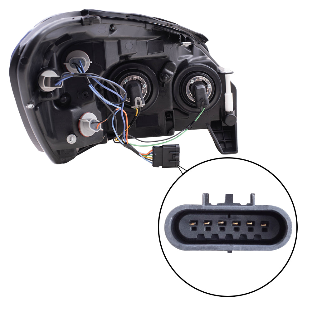 Brock Replacement Driver Halogen Headlight w/ Cornering Lamp Compatible with 2006-2011 Lucerne 25974773