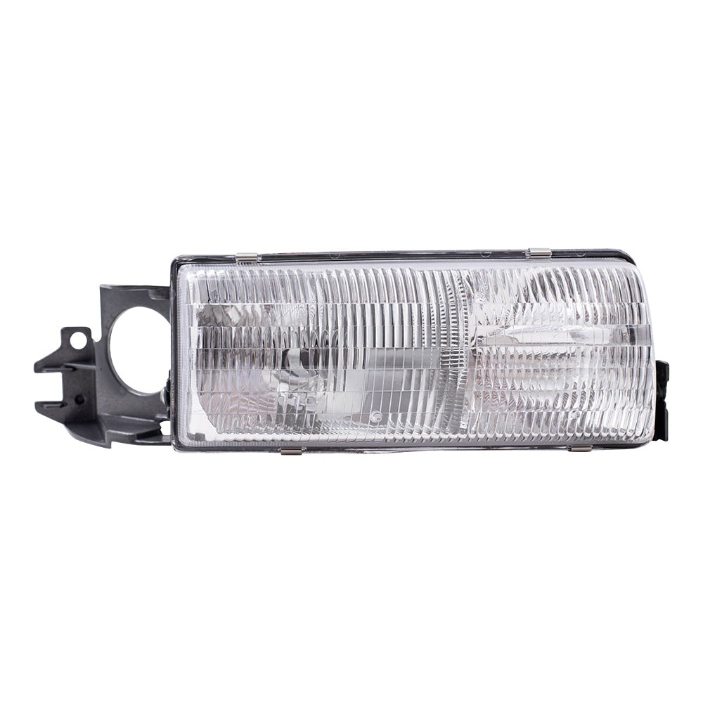 Brock Replacement Driver Headlight Compatible with 1991-1996 Caprice Roadmaster Wagon 16519235