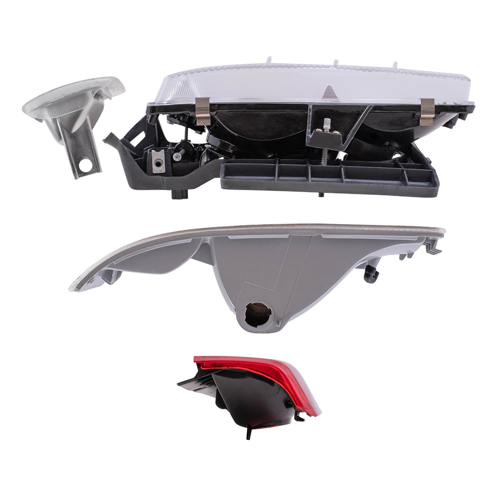 Brock Replacement Headlights Tail Lights and 4 Pc Park Signal Lights Compatible with 1995-2005 Astro Safari