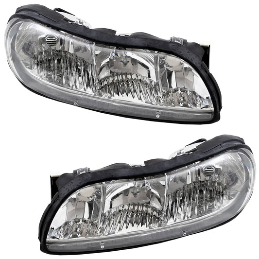 Headlight for 1997-2003 Malibu for 2004-2005 Classic for 1997-1999 Cutlass 22618782 Set GM2502154