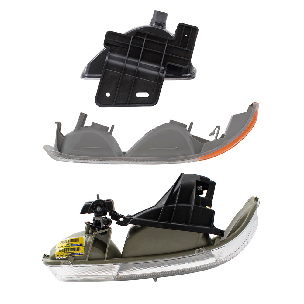 Headlights Fog Lights & Side Signal Marker Lights Compatible with 1999-2000 Silverado 2000-2006 Tahoe/Suburban
