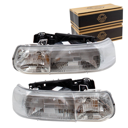Headlight for 1999-2002 Silverado 1500 2001-2002 Silverado 1500 HD 1999-2002 Silverado 2500 2001-2002 Silverado 2500 HD 2001-2002 Silverado 3500 2000-2006 Tahoe 2000-2006 Suburban 1500 16526133 Set