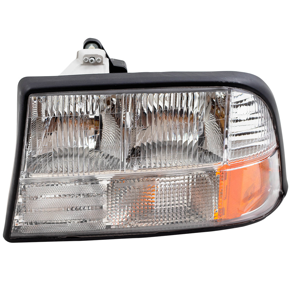 Brock Replacement Driver Headlight Compatible with 98-04 Sonoma Pickup Truck 16526227