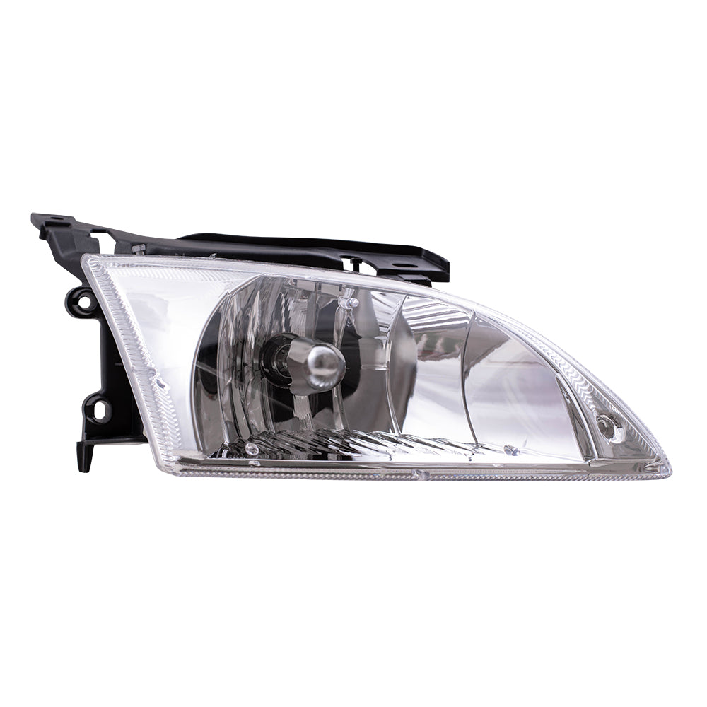 Brock Replacement Driver and Passenger Set Headlights Compatible with 2000 2001 2002 Cavalier 22666740 22666741