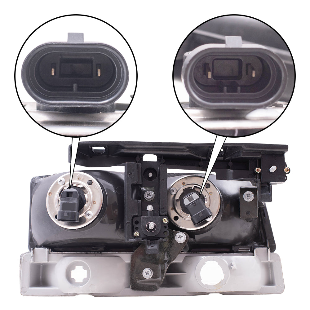 Brock Replacement Driver Headlight Compatible with 92-96 LeSabre 91-96 Park Avenue 16523429