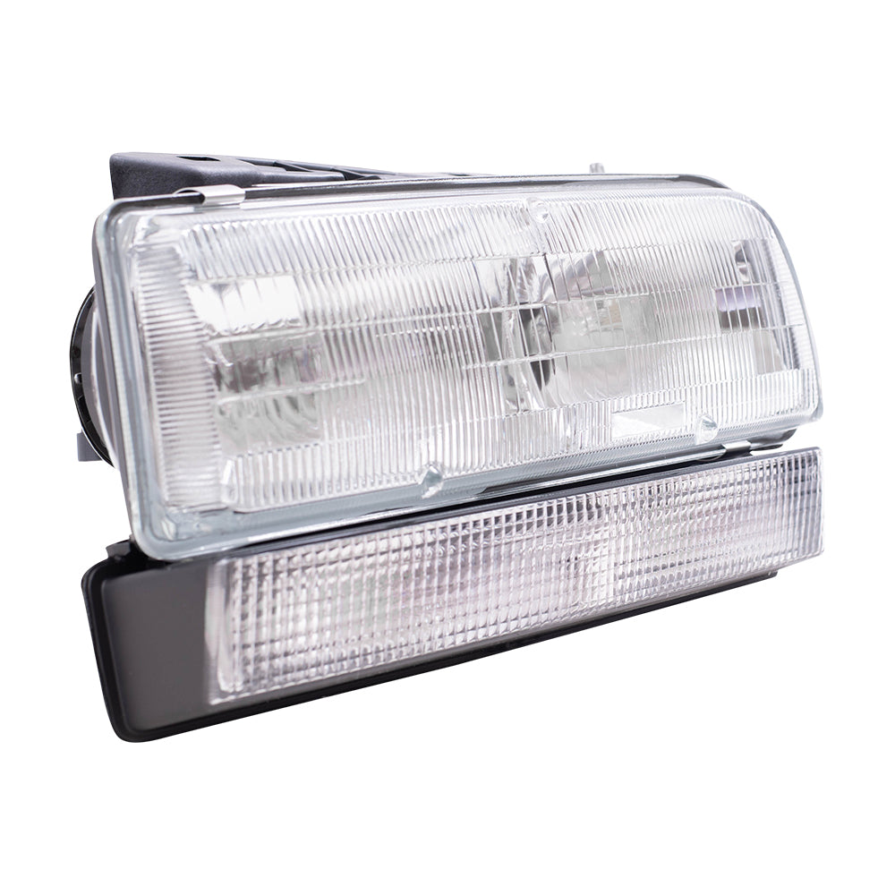 Brock Replacement Passenger Headlight Compatible with 92-96 LeSabre 91-96 Park Avenue 16523430