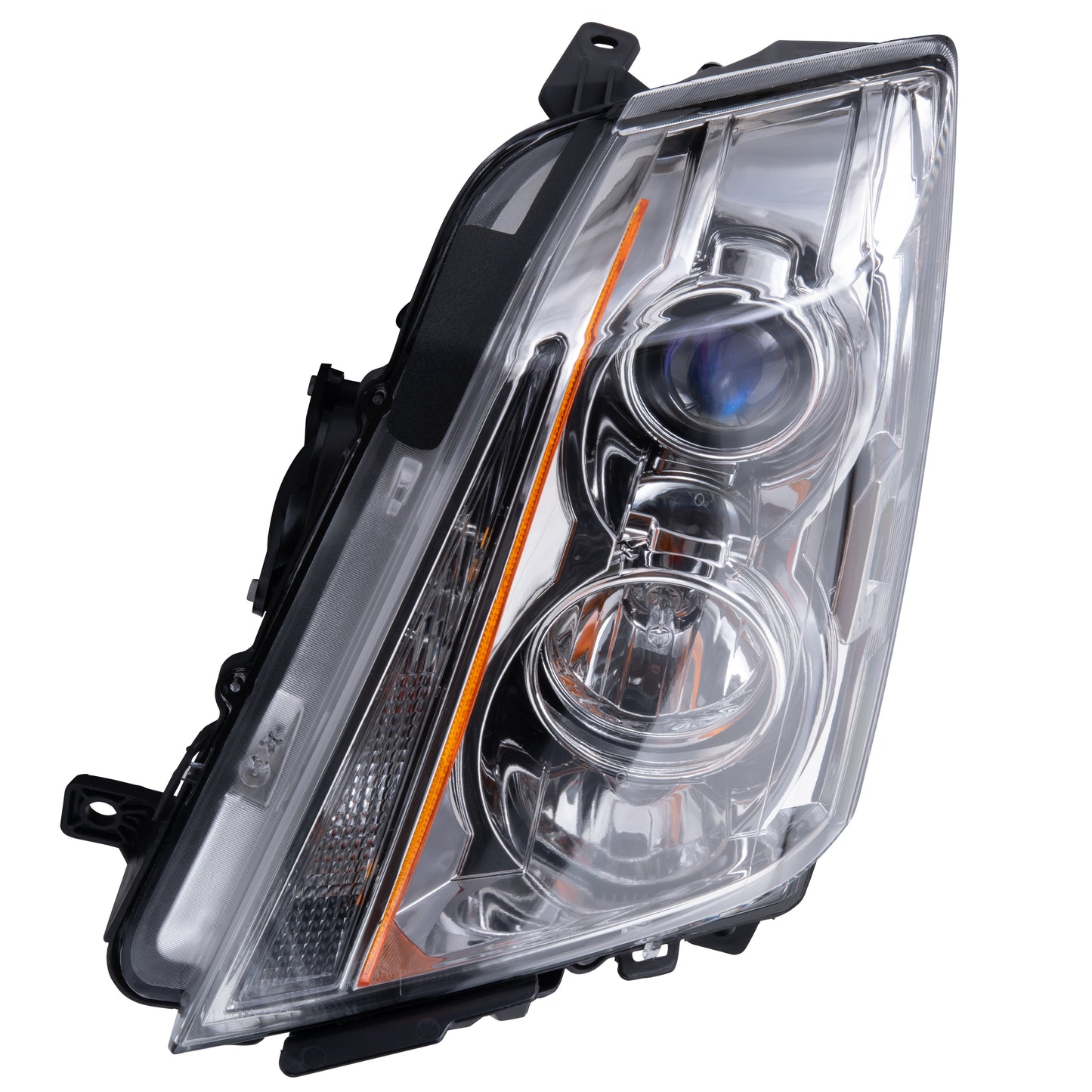 Brock Replacement Driver and Passenger Set Halogen Headlights Compatible with 2008-2014 CTS 22783445 25897358