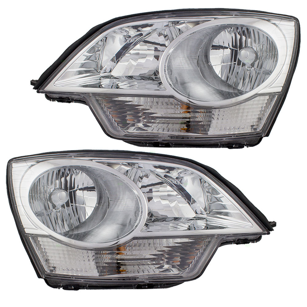 Brock Replacement Driver and Passenger Set Headlights Compatible with Vue & Hybrid Captiva Sport 22886833 22886834
