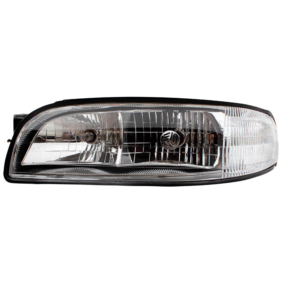Brock Replacement Driver Headlight with Corner Lamp Compatible with 1997 1998 1999 LeSabre 16525997