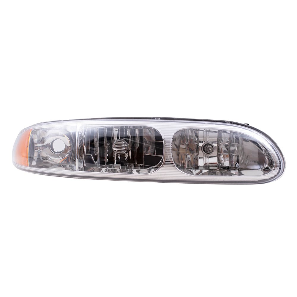 Brock Replacement Driver and Passenger Set Headlights Compatible with 1999-2004 Alero 22689652 22689651