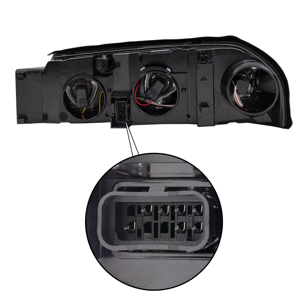 Brock Replacement Driver and Passenger Set Headlights Compatible with 2000-2004 Impala 10349961 10349962