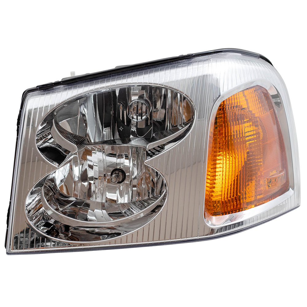 Brock Replacement Driver Headlight Compatible with 2002-2009 Envoy 15866071