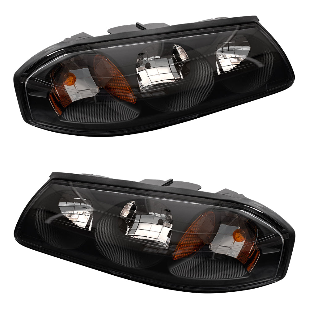 Brock Replacement Driver and Passenger Set Headlights Compatible with 2004-2005 Impala 10356097 10356098