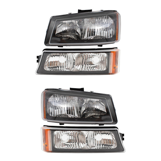 Headlight for 2003-2006 Silverado 1500 2003-2006 Silverado 1500 HD 2003-2006 Silverado 2500 2003-2006 Silverado 2500 HD 2003-2006 Silverado 3500 2003-2006 Avalanche 1500 2003-2006 Avalanche 2500 Set