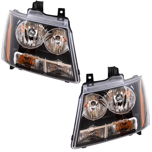 Headlight for 2007-2014 Tahoe 2007-2014 Suburban 1500 2007-2013 Suburban 2500 2007-2013 Avalanche 2014-2014 Suburban 22853025 Set