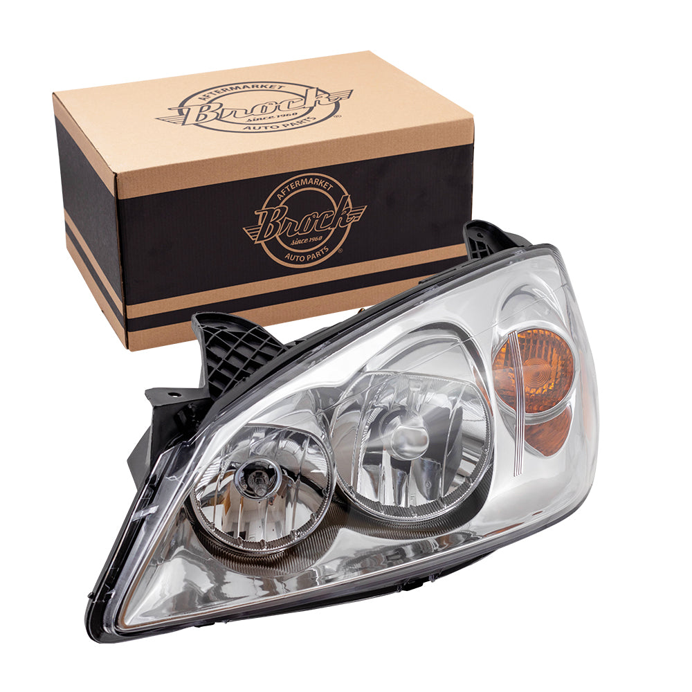 Brock Replacement Driver Headlight with Amber Signal Compatible with 2005-2010 G6 20821143