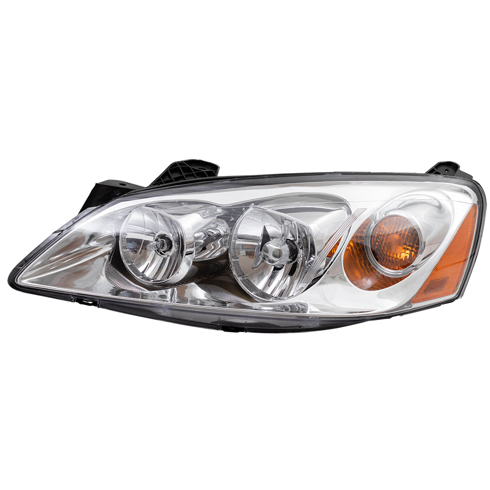Brock Replacement Driver Headlight with Amber Signal Compatible with 2005-2010 G6 20821143