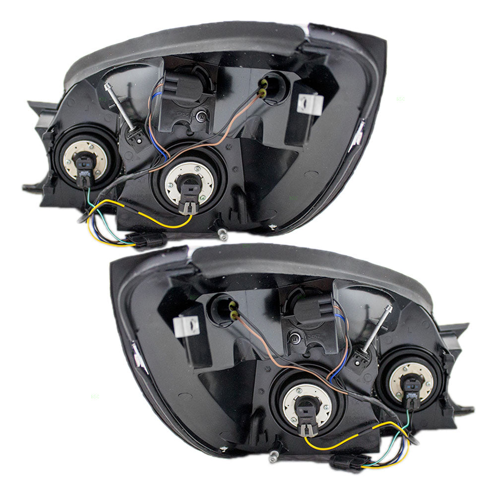 Brock Replacement Driver and Passenger Set Halogen Headlights Compatible with 2004-2007 Rendezvous