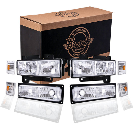 Exterior Lighting Set for 1988-1993 C1500 1992-1993 C1500 Suburban 1988-1993 C2500 1992-1993 C2500 Suburban 1988-1993 C3500 1988-1993 K1500 1992-1993 K1500 Suburban 1988-1993 K2500 1988-1993 K3500