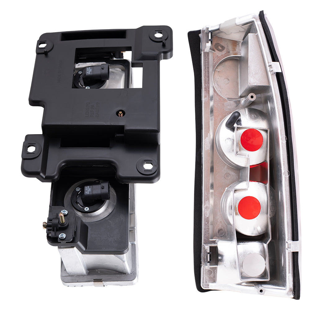 Brock Aftermarket Replacement Front Rear Driver Left Passenger Right 10 Piece Composite Type Performance Light Set Chrome Compatible with 1988-1993 Chevy C/K Pickup