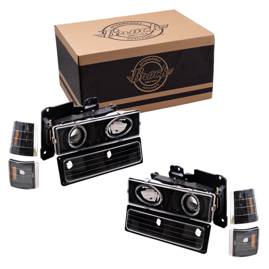 Exterior Lighting Set for 1988-2001 C1500 1992-1999 C1500 Suburban 1988-2000 C2500 1992-1999 C2500 Suburban 1988-2002 C3500 1988-1999 K1500 1992-1999 K1500 Suburban 1988-2000 K2500 1988-2000 K3500