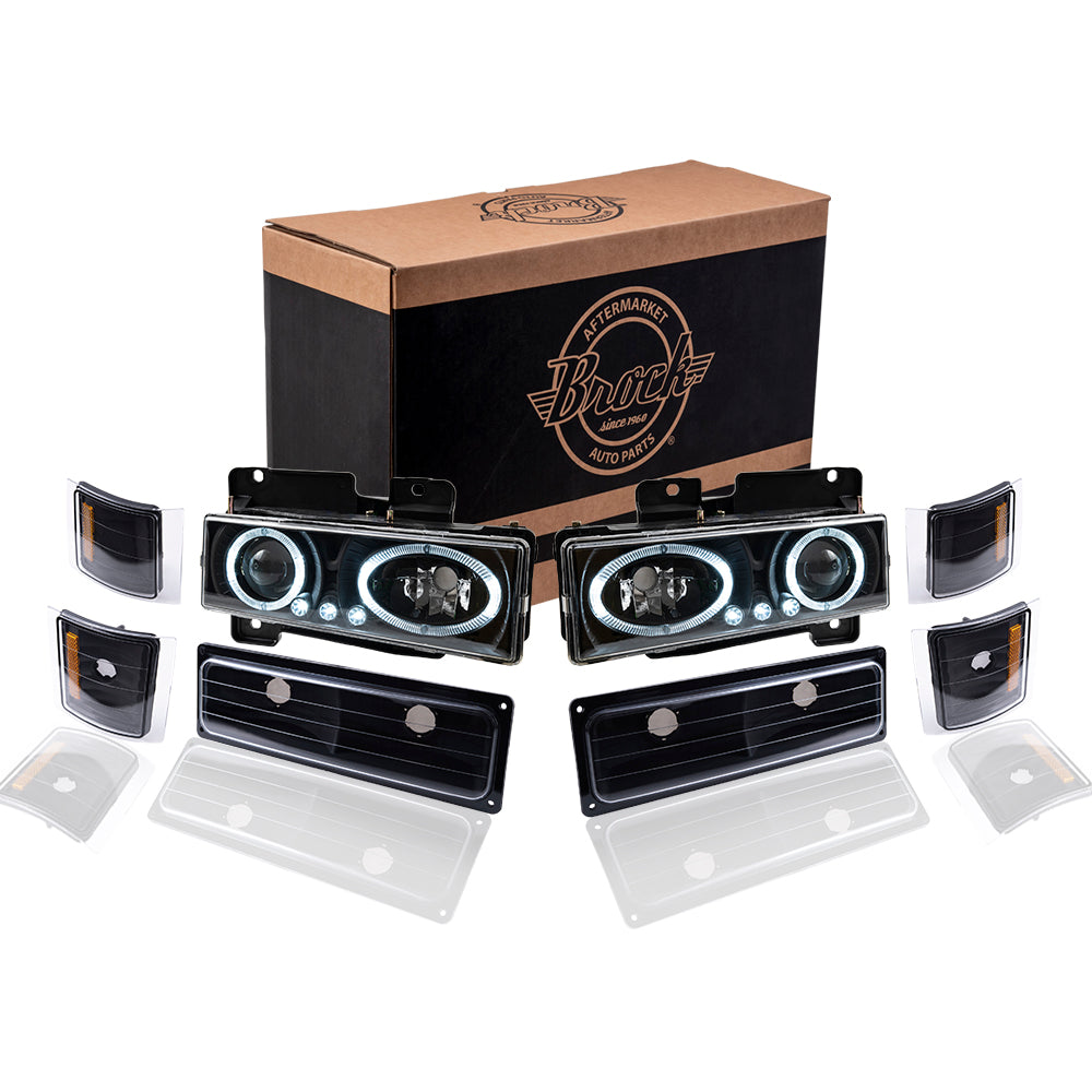 Exterior Lighting Set for 1994-1999 C1500 1994-1999 C1500 Suburban 1994-2000 C2500 1994-1999 C2500 Suburban 1994-2000 C3500 1994-1999 K1500 1994-1999 K1500 Suburban 1994-2000 K2500 1994-2000 K3500