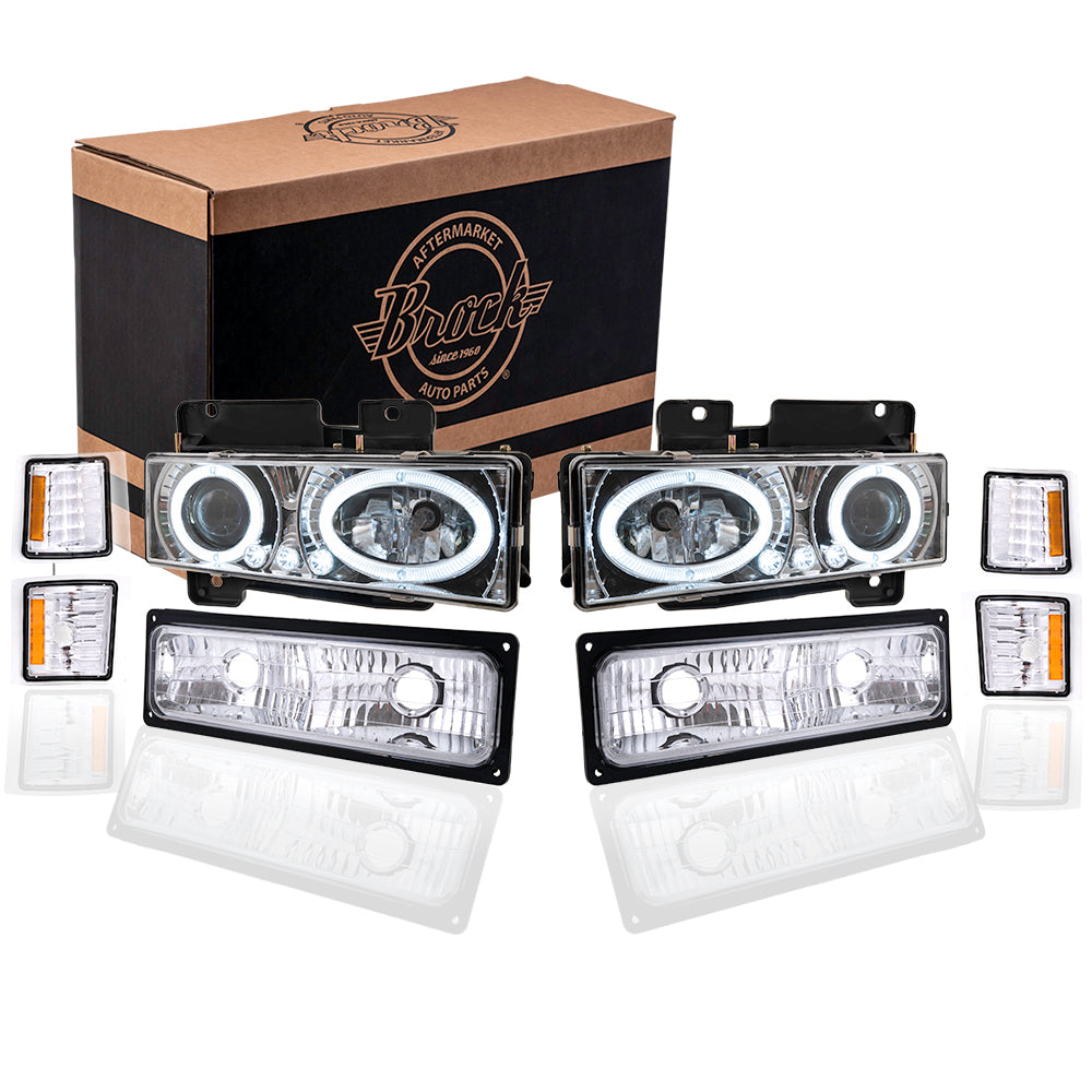 Exterior Lighting Set for 1994-1999 C1500 1994-1999 C1500 Suburban 1994-2000 C2500 1994-1999 C2500 Suburban 1994-2000 C3500 1994-1999 K1500 1994-1999 K1500 Suburban 1994-2000 K2500 1994-2000 K3500