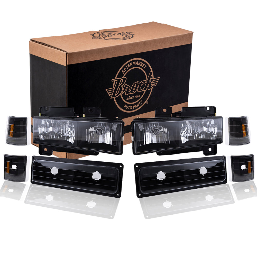 Exterior Lighting Set for 1994-1999 C1500 1994-1999 C1500 Suburban 1994-2000 C2500 1994-1999 C2500 Suburban 1994-2000 C3500 1994-1999 K1500 1994-1999 K1500 Suburban 1994-2000 K2500 1994-2000 K3500
