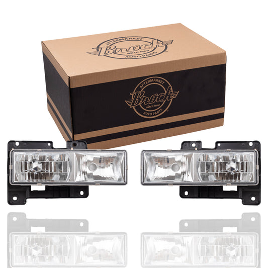 Headlight for 1988-1999 C1500 Crystal Clear Performance Set for 1992-1999 C1500 Suburban for 1988-2000 C2500 for 1992-1999 C2500 Suburban for 1988-2000 C3500 for 1988-1999 K1500 for 1995-2000 Tahoe
