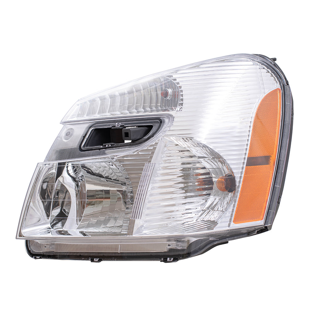 Brock Replacement Set CAPA-Certified Halogen Headlights Compatible with 2005-2009 Equinox 15888058 15888059