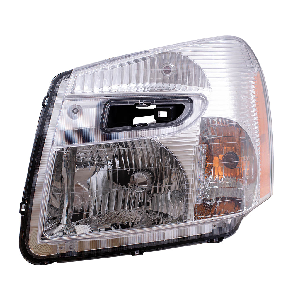 Brock Replacement Driver Headlight Lens Compatible with 2005-2009 Equinox 15888058