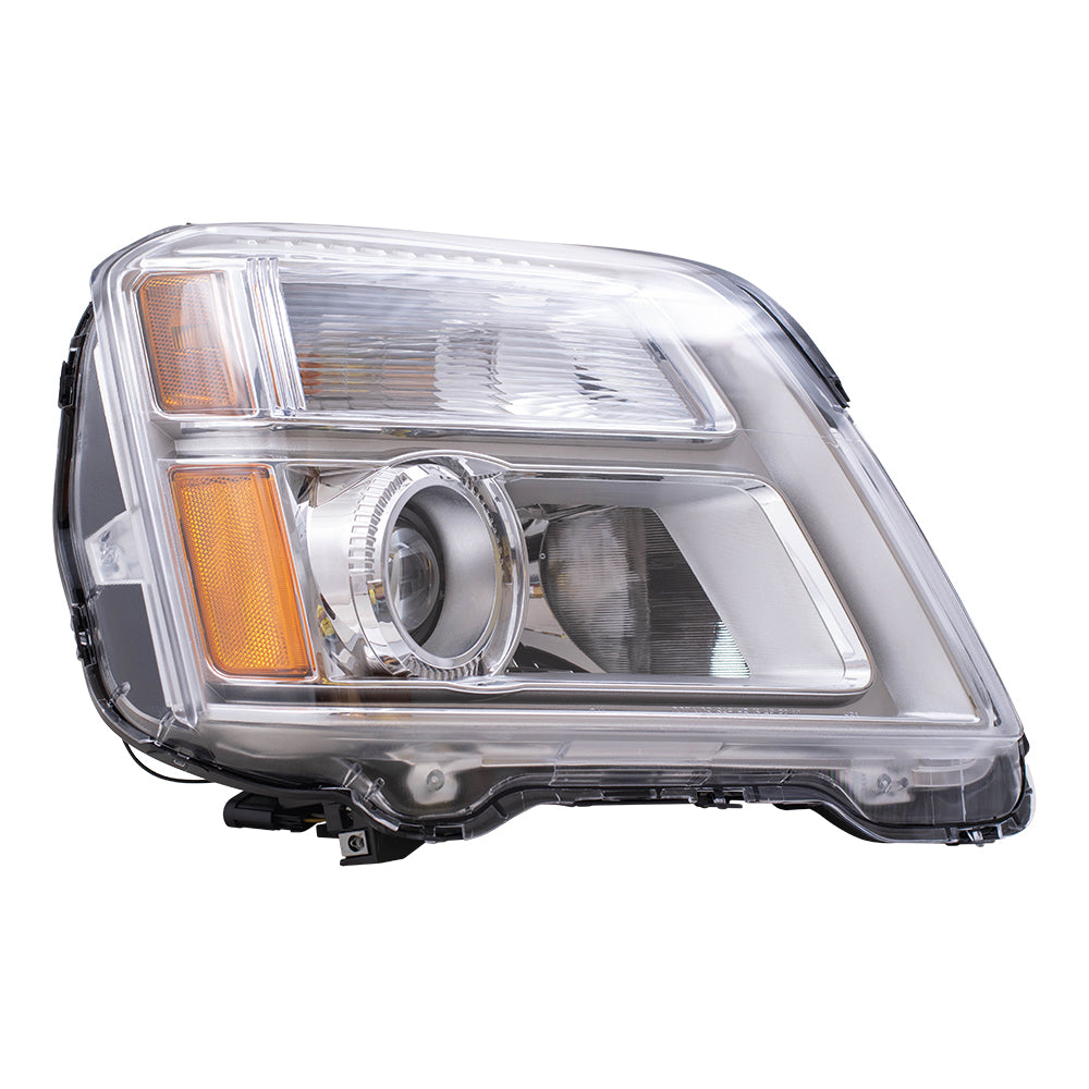 Brock Replacement Passenger Halogen Headlight Compatible with 2010-2015 Terrain 23319180