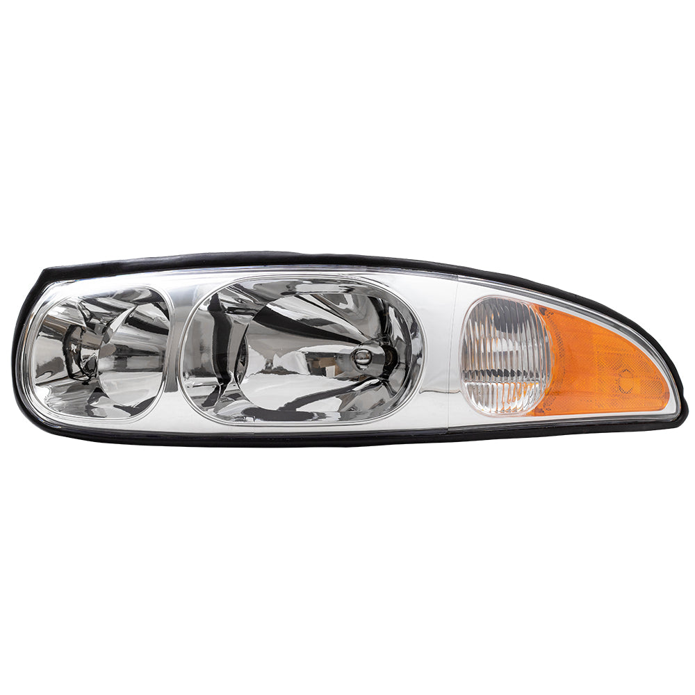 Headlight for 2000-2005 LeSabre Limited w/ Fluted High Beam 4 Bulb Sockets 19245379 Left GM2518153