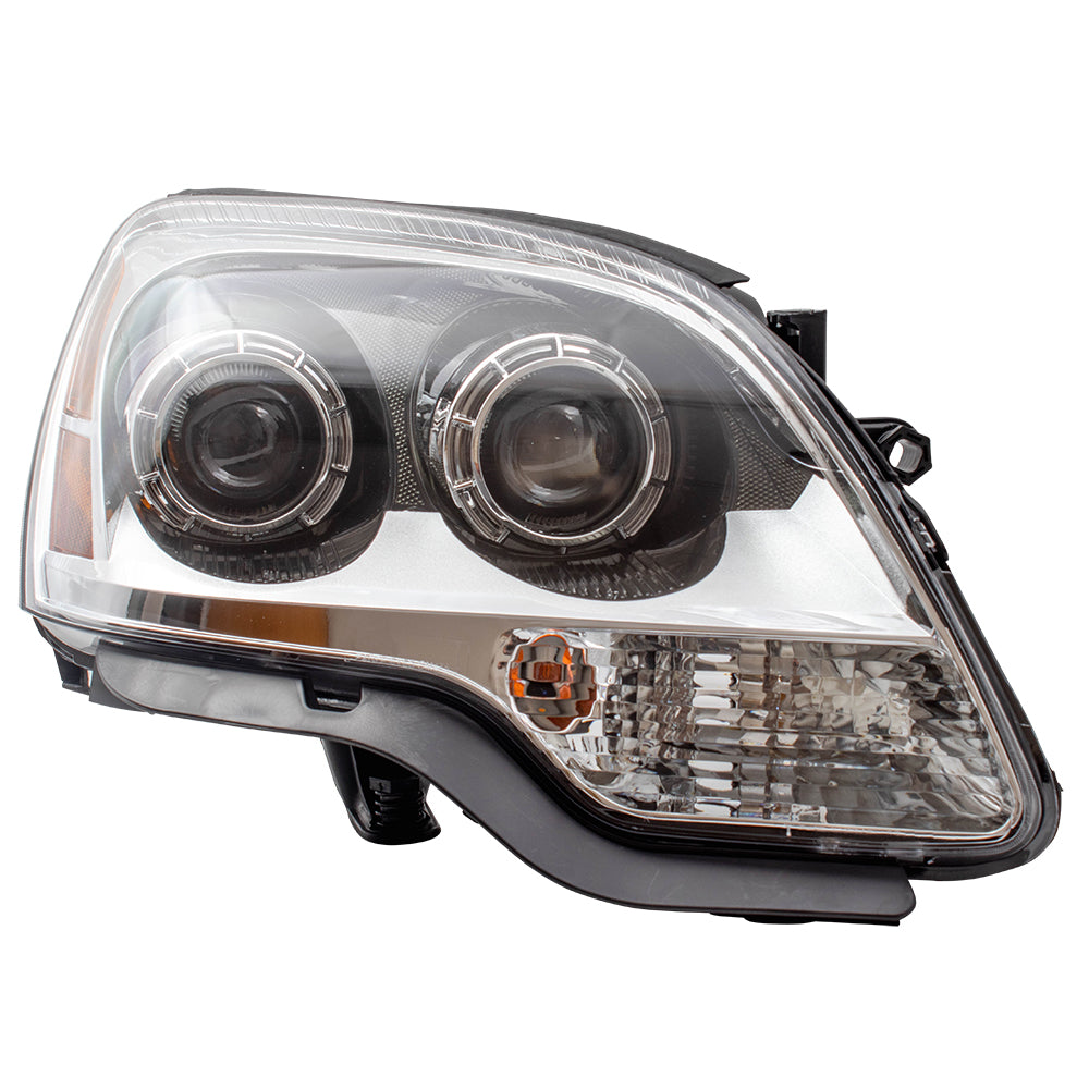 Brock Replacement Halogen Headlight Passenger Headlamp Right Clear Lens Compatible with 08-12 Acadia