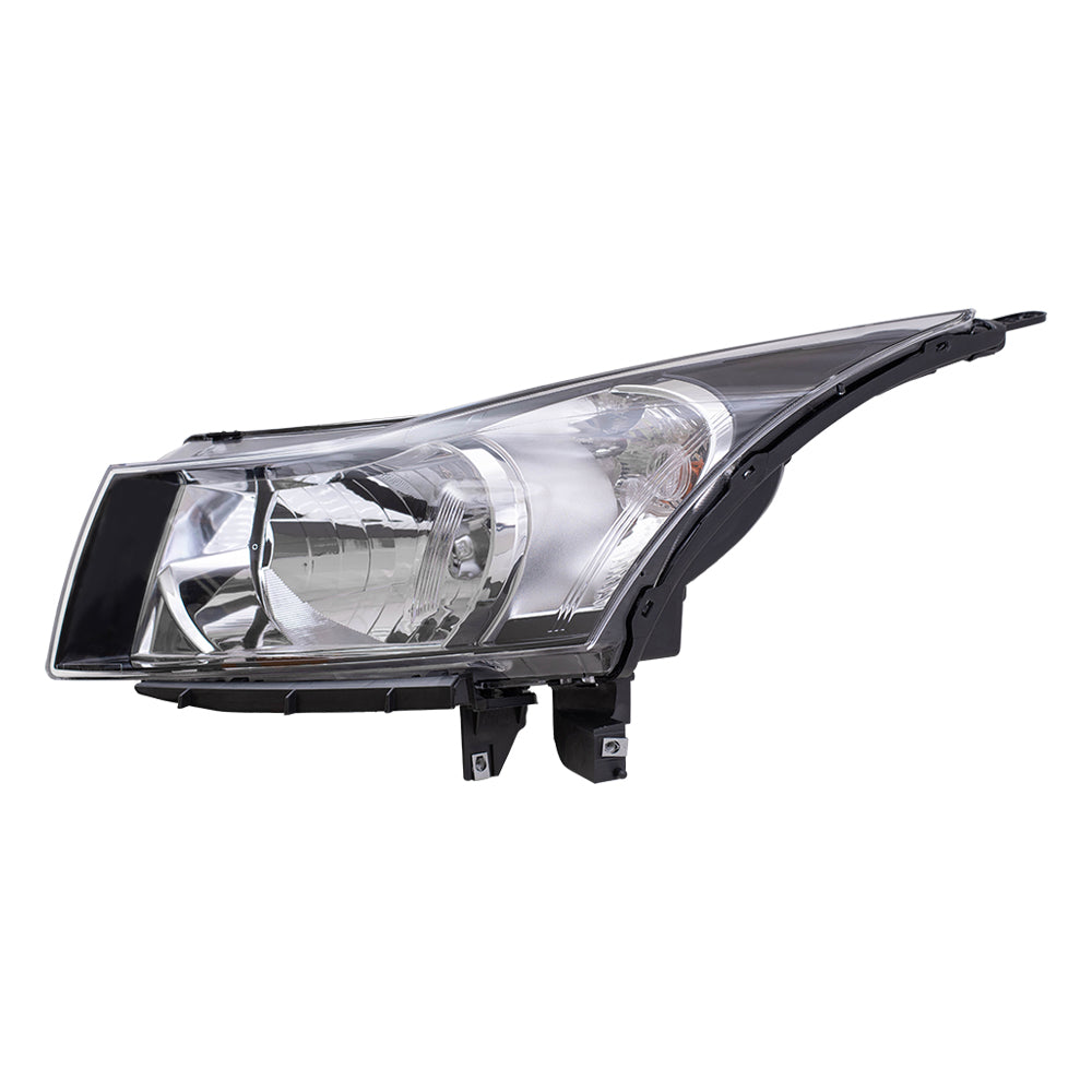 Brock Replacement Driver Side Headlight Assembly with Clear Signal Trim Compatible with 2012-2015 Cruze & 2016 Cruze Limited