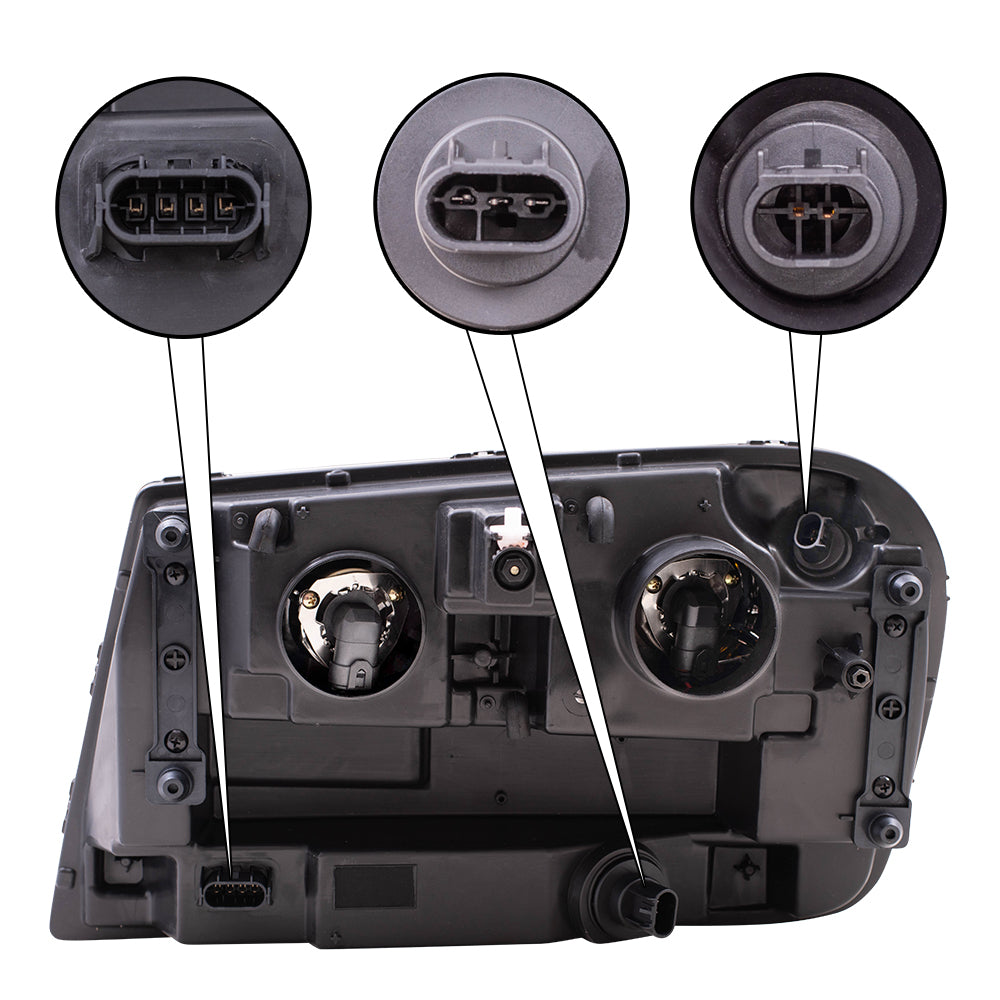 Headlight for 2006-2009 Trailblazer w/ Half Width Grille Bar for 2006 Trailblazer EXT 25970908 Right GM2503304