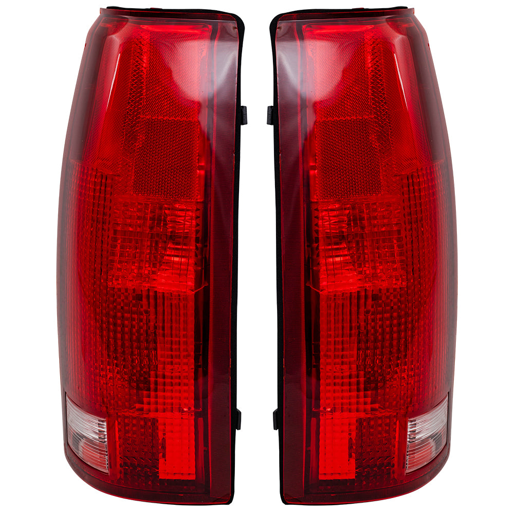 Brock Replacement Driver and Passenger Set Tail Lights Compatible with 16506355 16506356