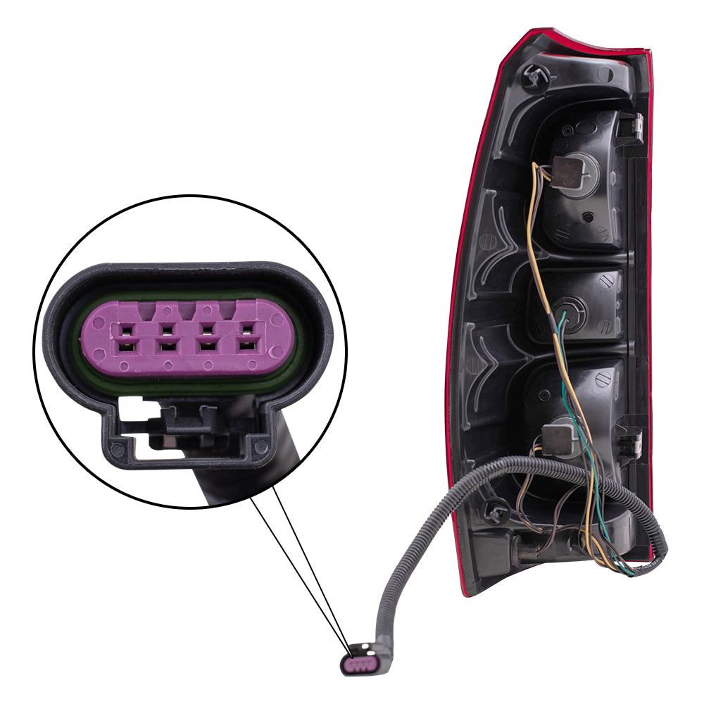 Brock Replacement Passenger Tail Light Compatible with 2007-2013 Avalanche Pickup Truck 22739264