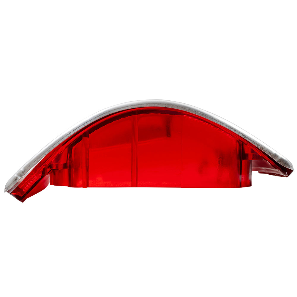 Brock Replacement Driver Tail Light Lens with Chrome Trim Compatible with 73-91 C/K Pickup Truck 5968329