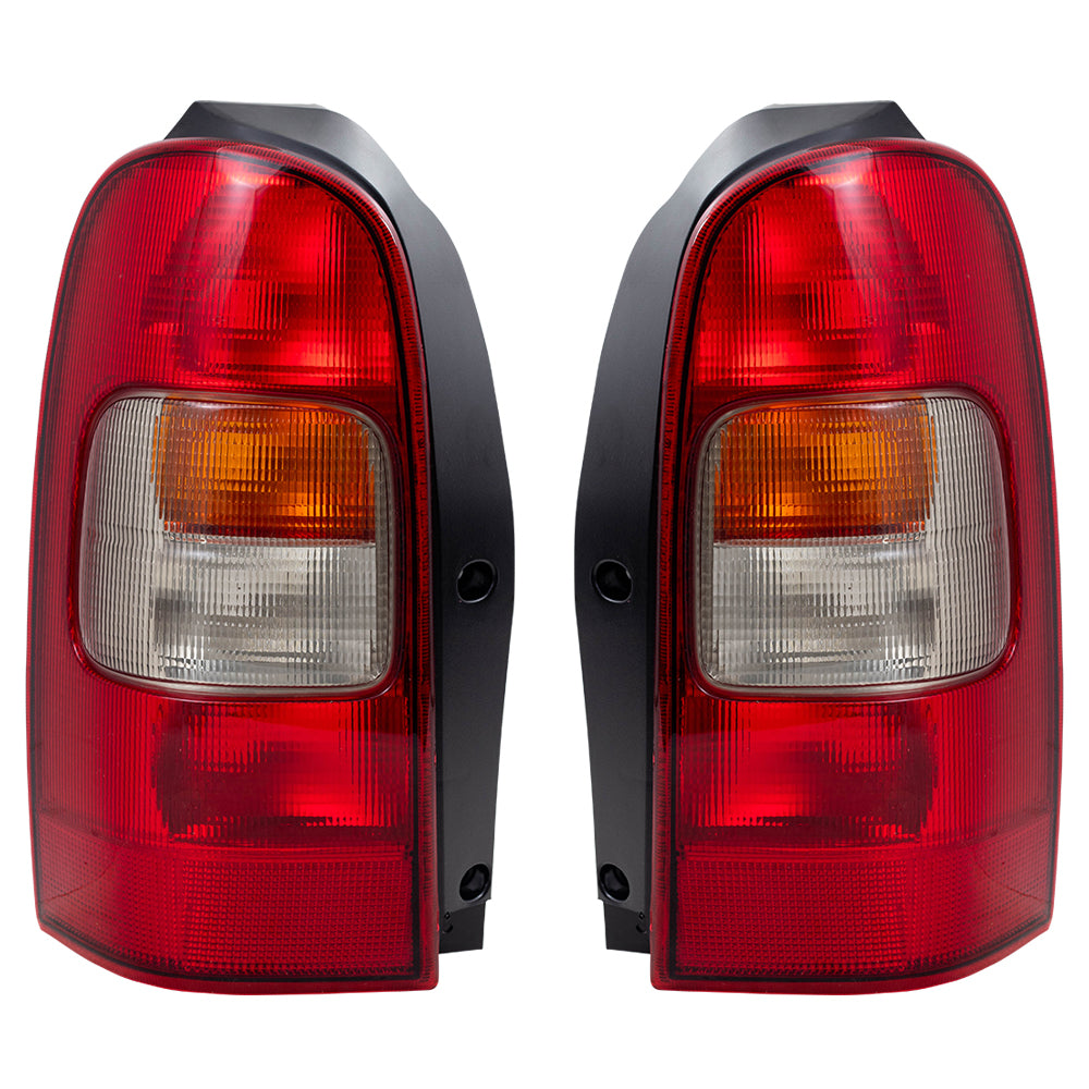 Brock Replacement Driver and Passenger Set Tail Lights Compatible with 1997-2005 Trans Sport Venture Montana Silhouette Van 10353279 19206746
