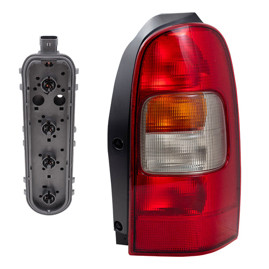 Brock Replacement Passenger Tail Light Lens with Circuit Board Compatible with 1997-2005 Venture 12335927 19206746