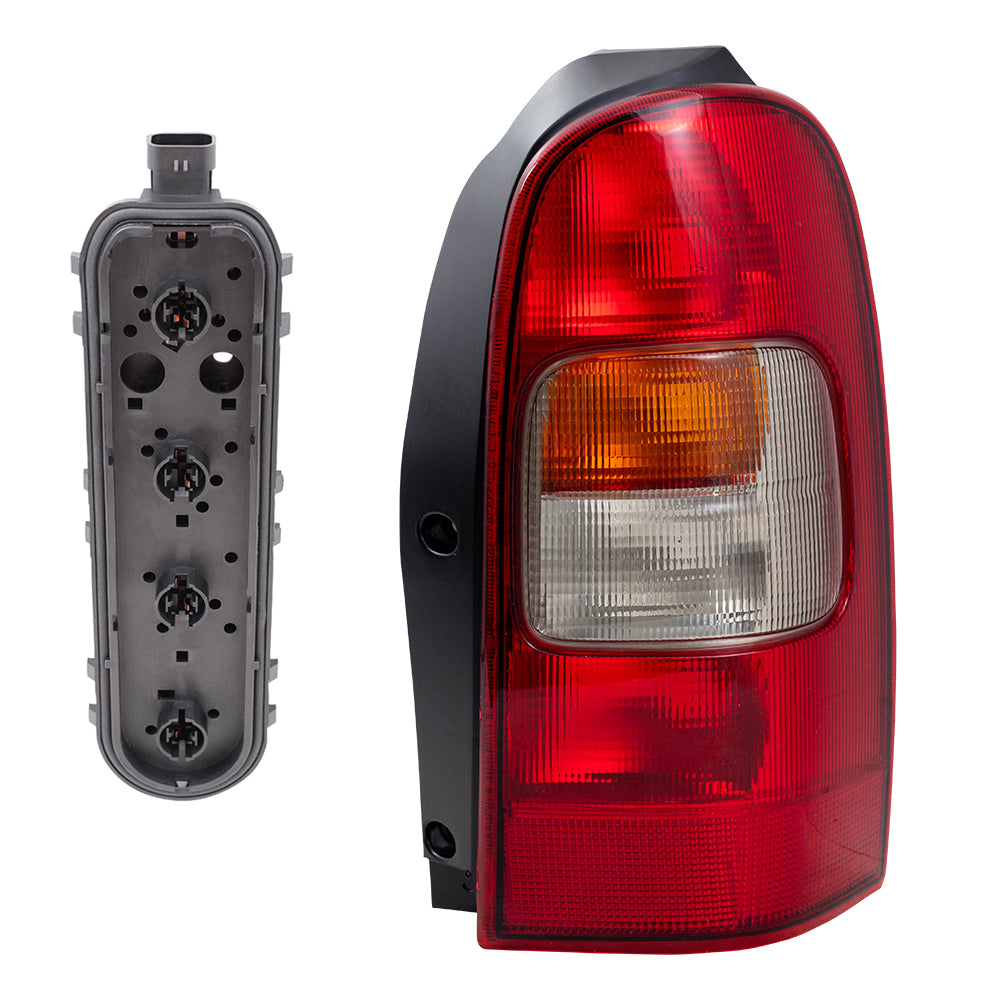 Brock Replacement Passenger Tail Light Lens with Circuit Board Compatible with 1997-2005 Venture 12335927 19206746